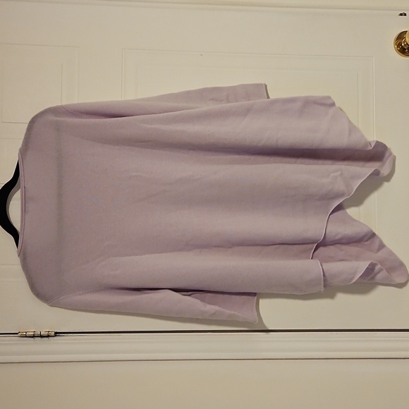 Neiman Marcus 100% Cashmere Womens Lilac Color Sweater Size Large Asymmetric - Picture 5 of 5